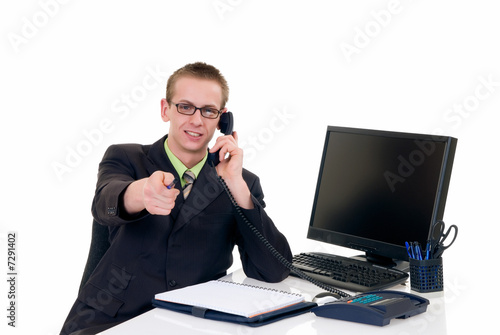 Successful businessman office