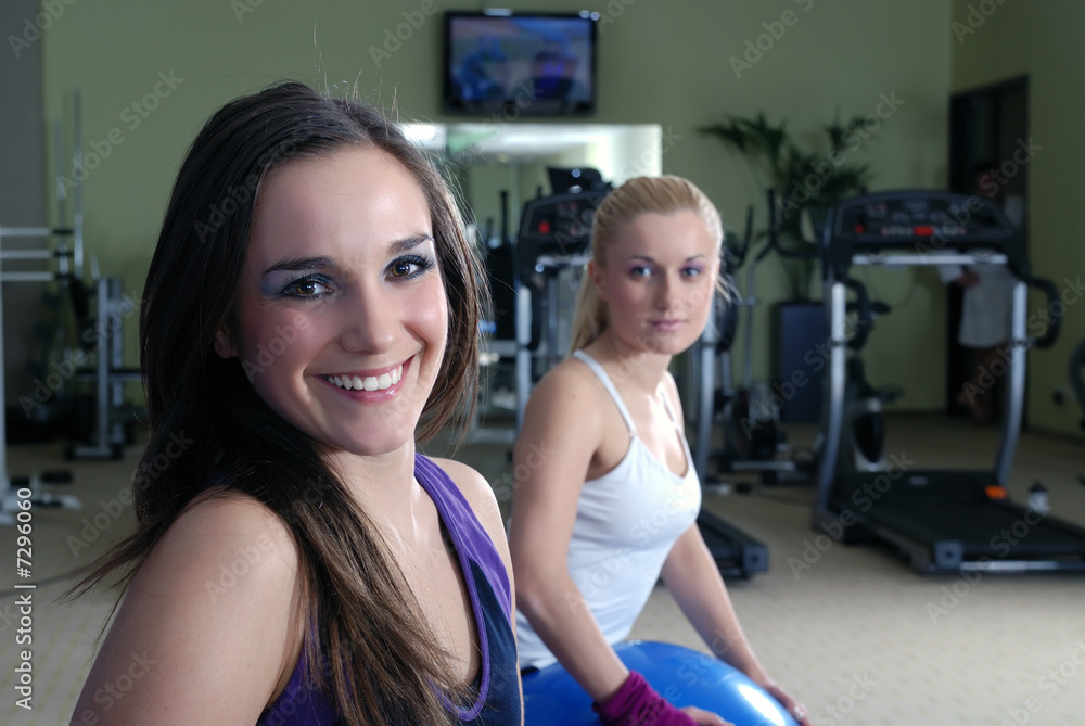 pretty girls in fitness club