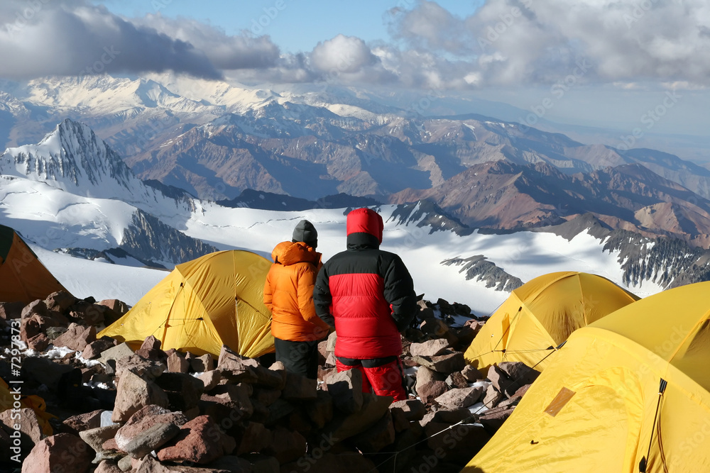 Fototapeta premium Camp Two - Aconcagua