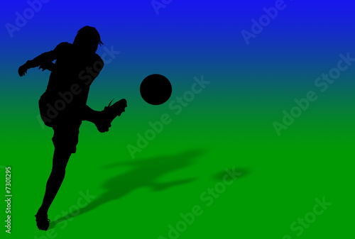 Calcio:silhouette di calciatore