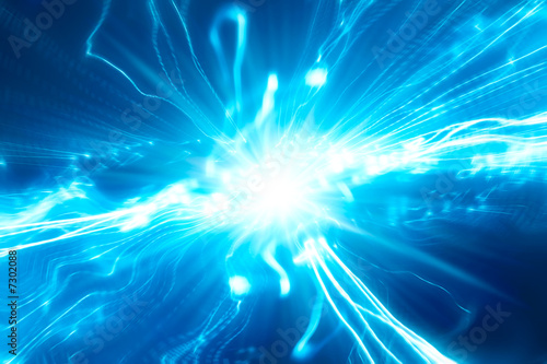 Abstract blue explosion