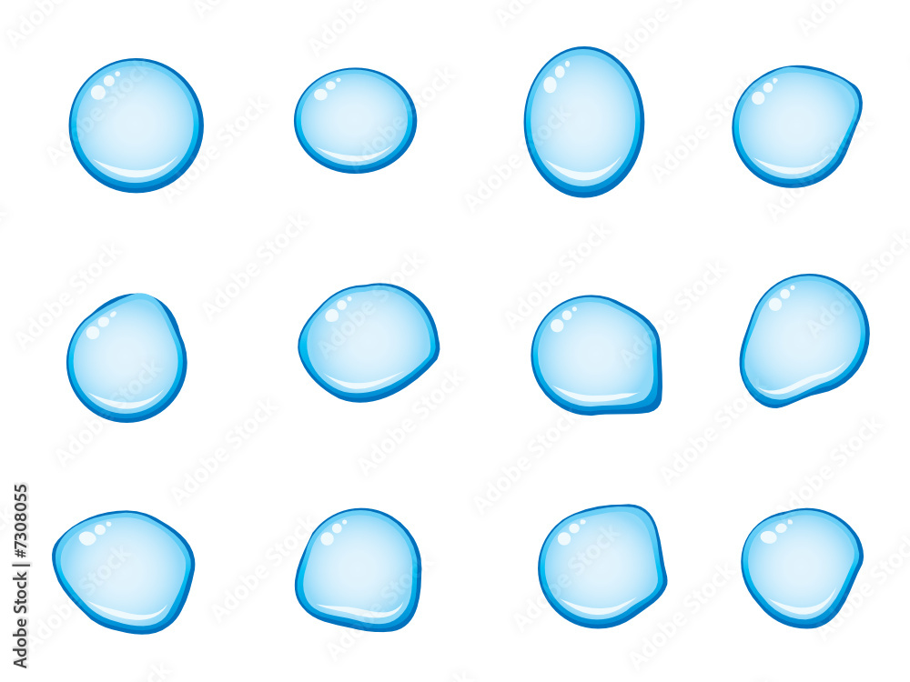 Water drops isolated Water drops isolated