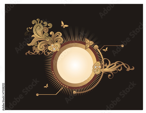 aviso retro en vector