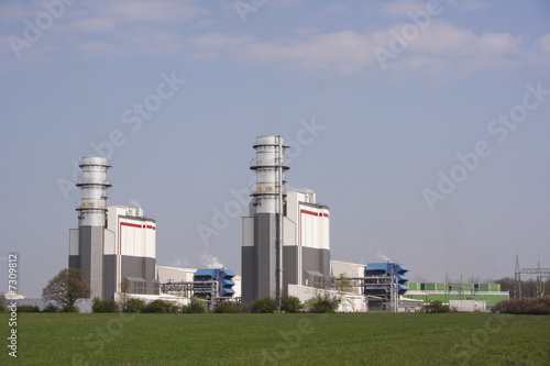 Gas- und Dampfturbinenkraftwerk Trianel am Standort Hamm-Uentrop in Nordrhein-Westfalen photo