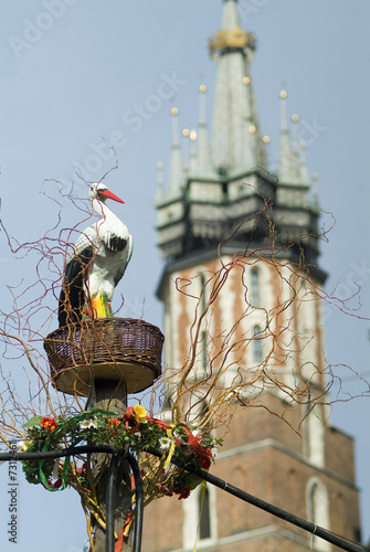 Stork in the nest - decoration