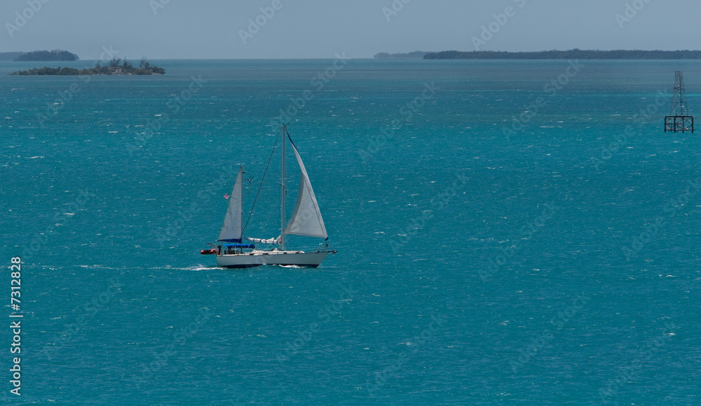 Fototapeta premium Caribbean Sailboat