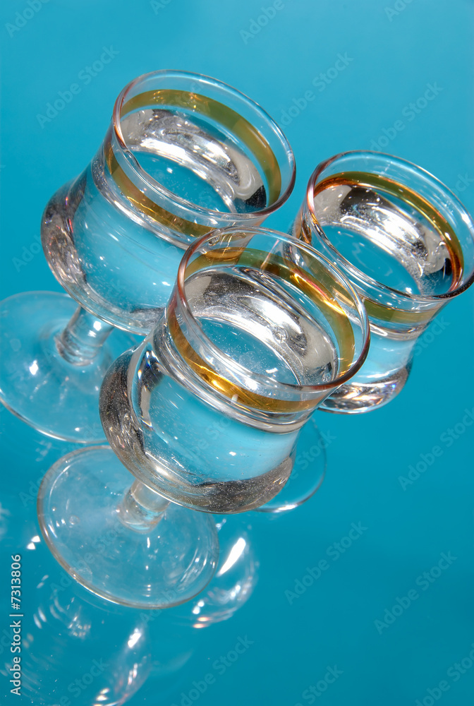 Transparent glass fulfilled water Transparent glass fulfilled water