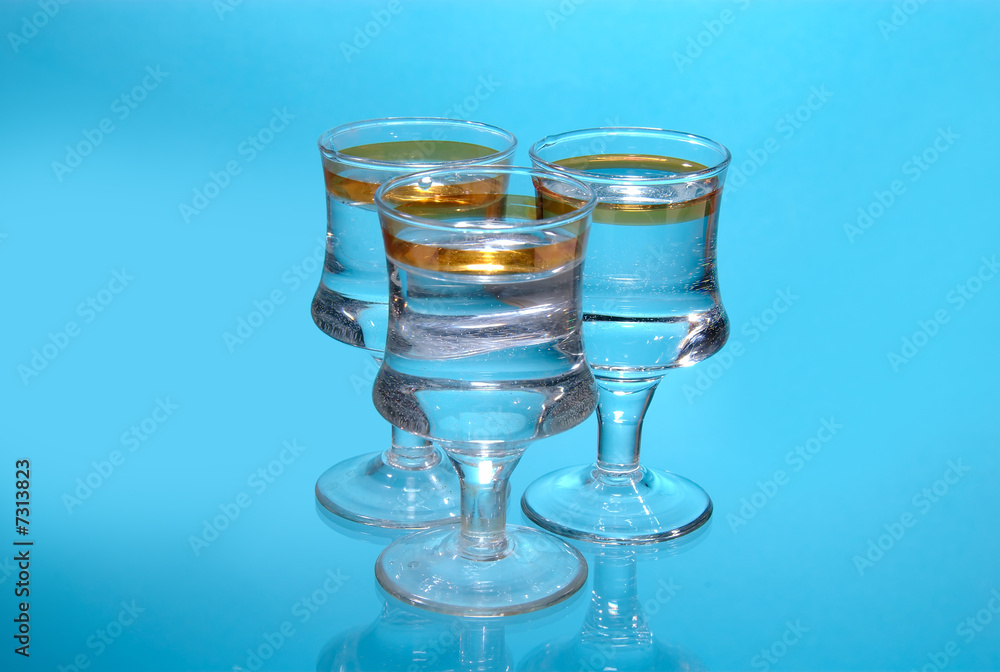Transparent glass fulfilled water Transparent glass fulfilled water