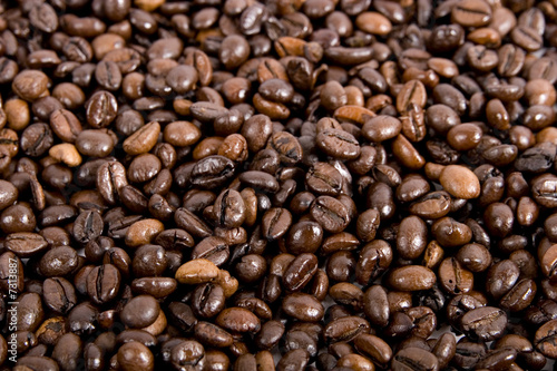 Fresh coffee beans background 
