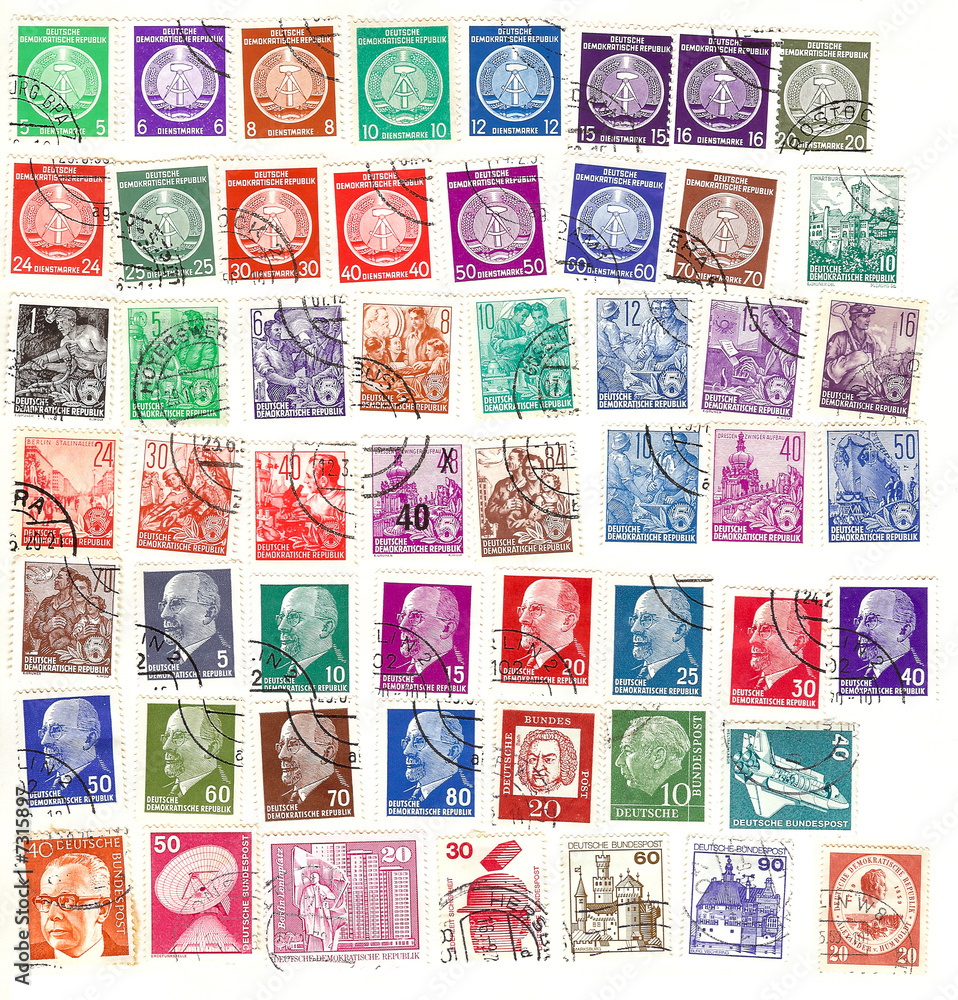 collection of vintage german stamps
