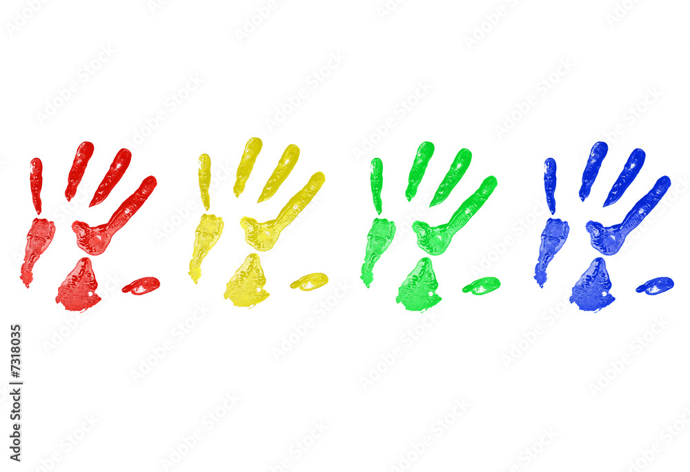 Hand Prints in Paint Hand Prints in Paint