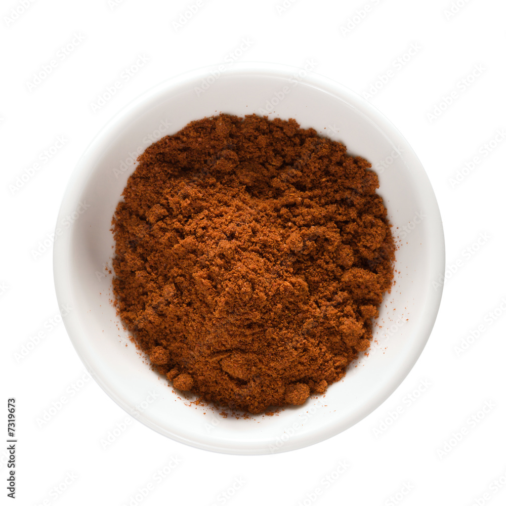cayenne pepper in white bowl isolated w/ clipping path cayenne pepper in white bowl isolated w/ clipping path