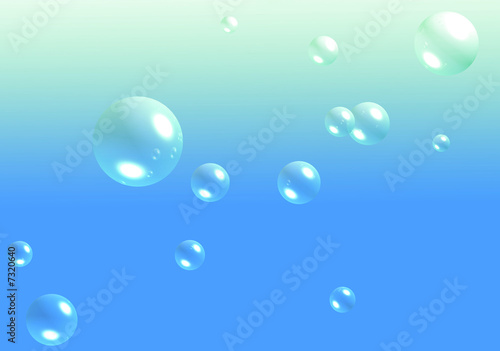 Air bubbles on blue. Abstract texture.