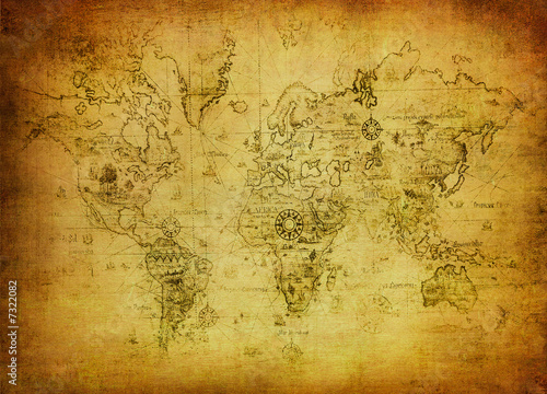 ancient map of the world.
