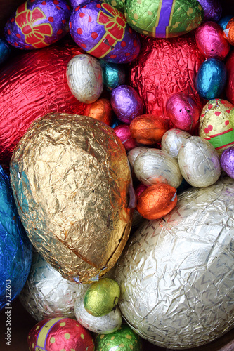 multicoloured easter eggs