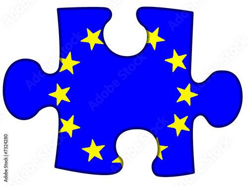 Obraz na płótnie Puzzle Europa w salonie