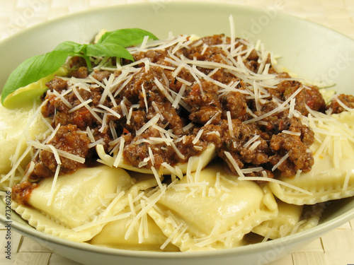 Ravioli and Meat Sauce