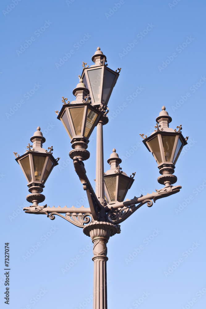 retro-style street lamp