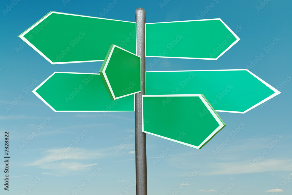 Obraz premium Six-way signpost
