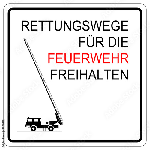 Rettungswege für die Feuerwehr photo