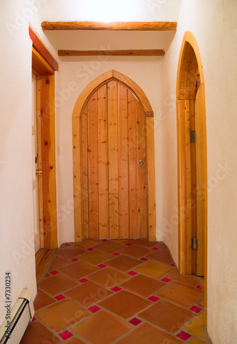 Traditional southwestern hallway
