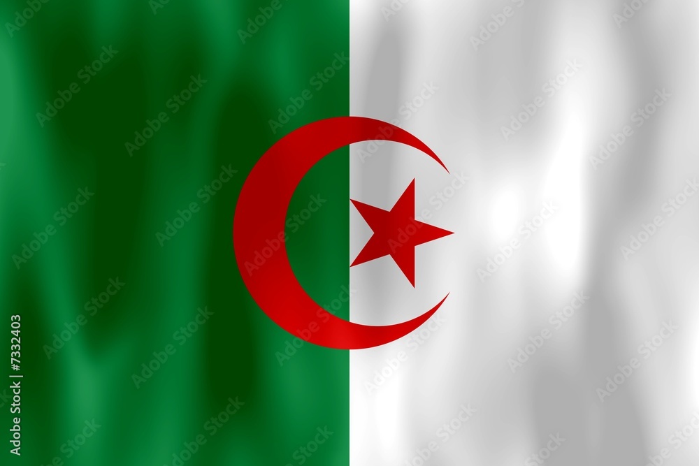 Obraz premium drapeau algérie algerie algeria flag