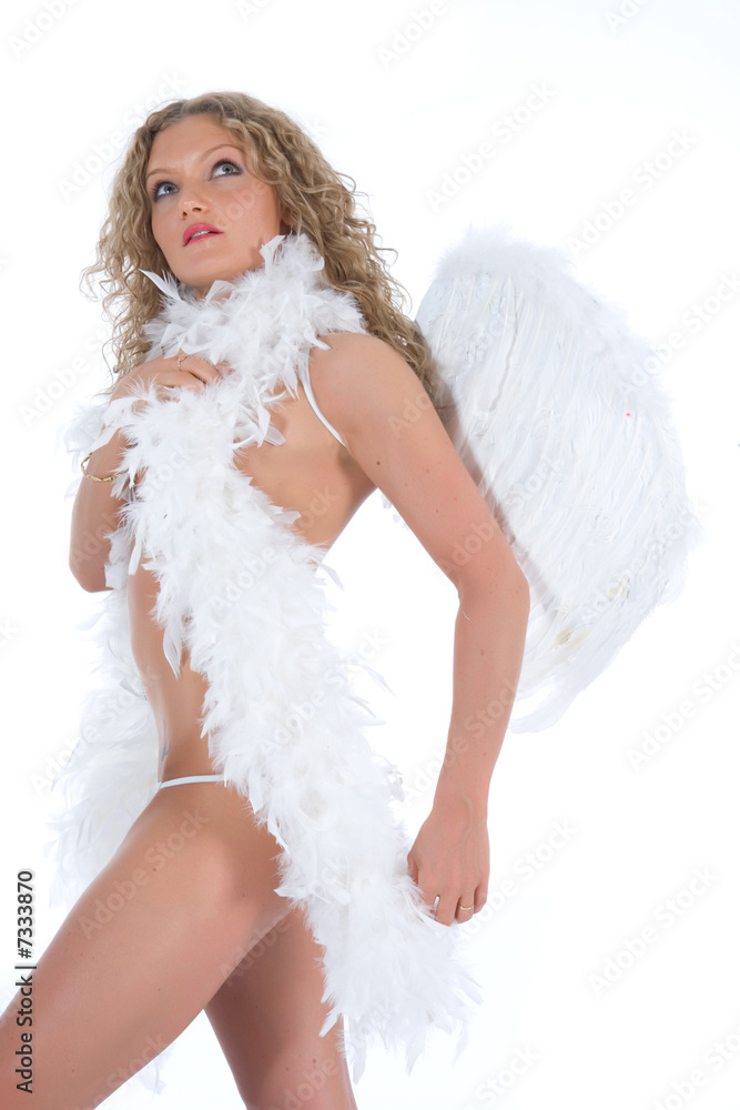 portrait of the nude blonde-angel with blue eyes portrait of the nude blonde-angel with blue eyes