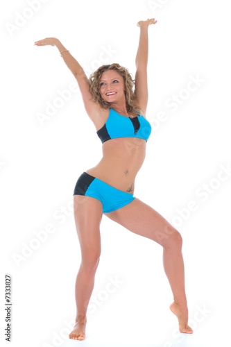 Girl practicing fitness