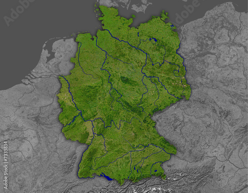 Deutschland 3D Satelit photo