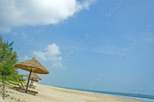 Parasols on a beach