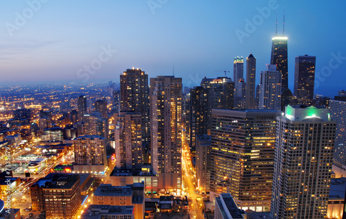 Downtown Chicago at Night
