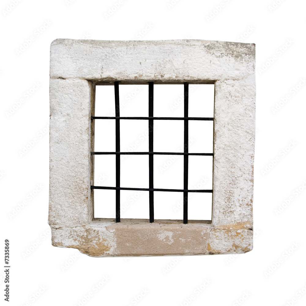 Fototapeta premium Window of an ancient prison cell