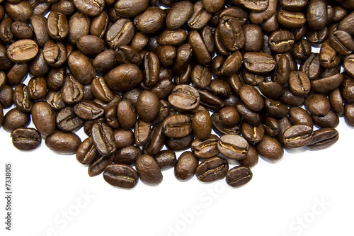 Coffe beans isolated on white