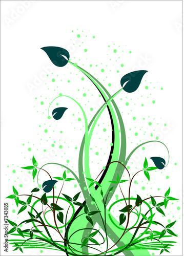 Green Floral Background