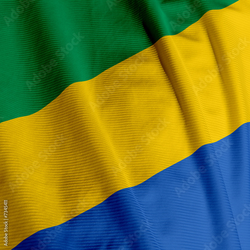 Gabonese Flag Closeup