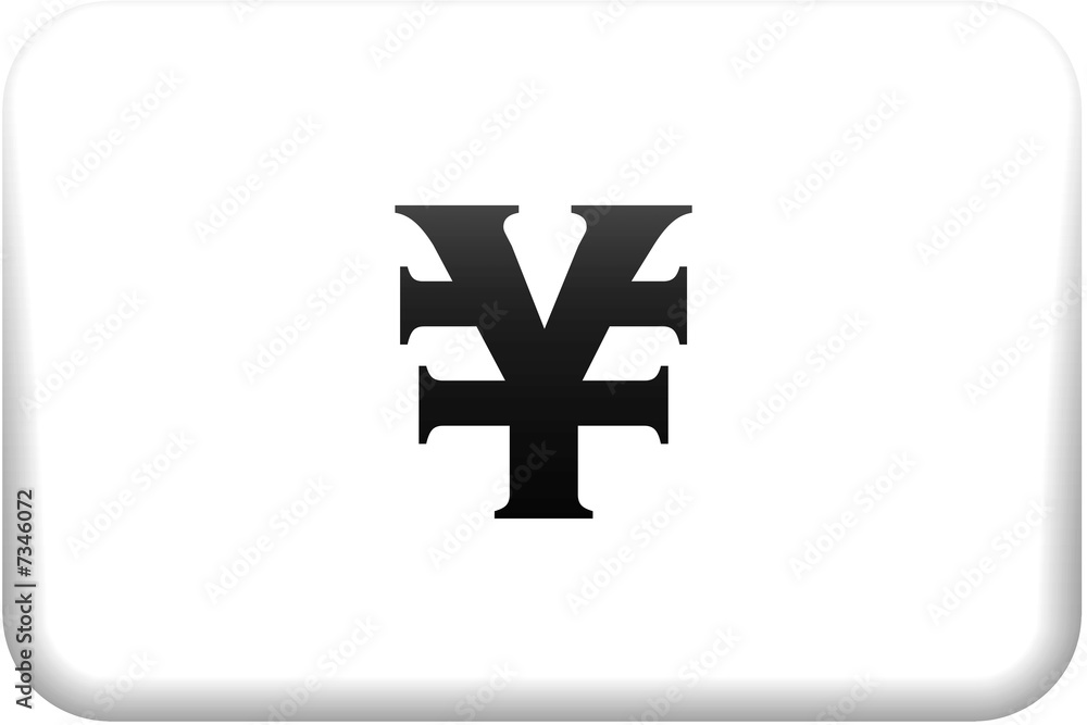 Yen Sign Button Yen Sign Button