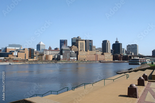St. Paul skyline from riverwalk steps