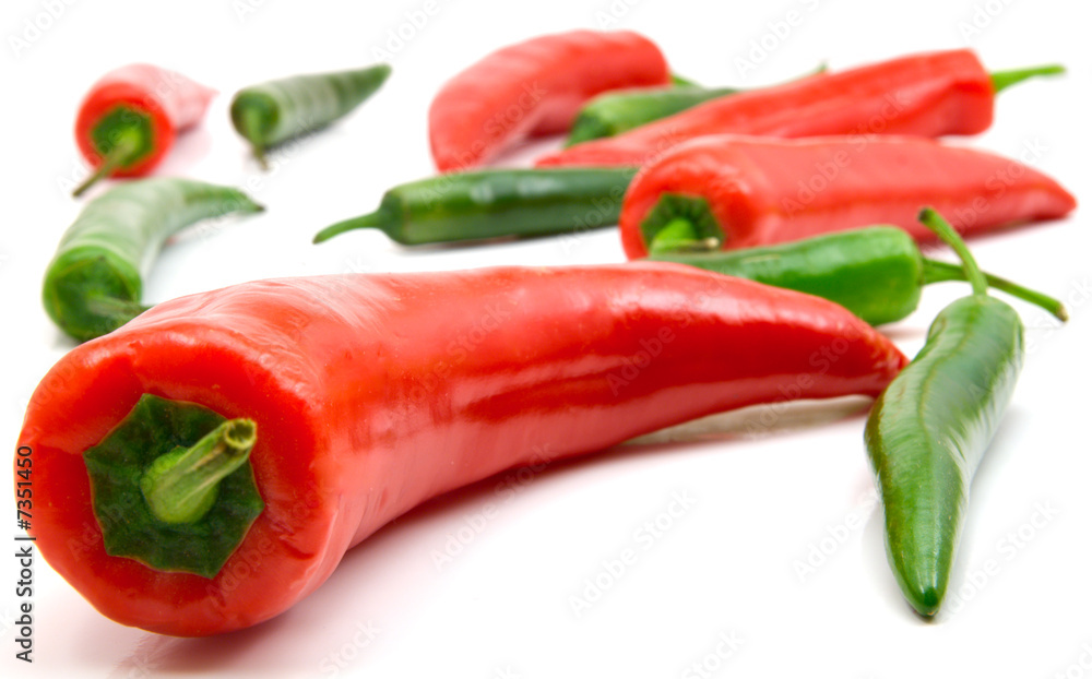 red and green peppers