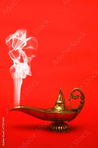 Smoking Genie Lamp
