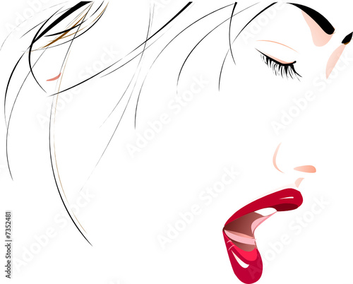 femme exprimant du plaisir