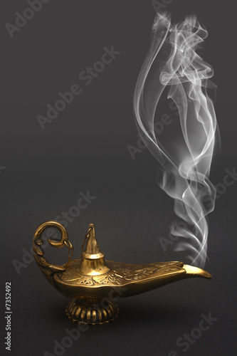 Smoking Genie Lamp
