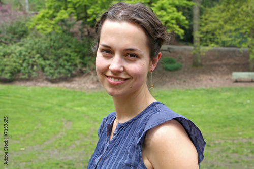 Young Woman In Park