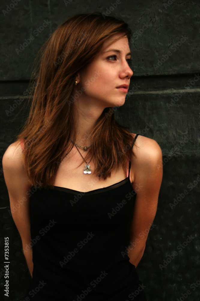 Portrait of the young girl - a structure Portrait of the young girl - a structure