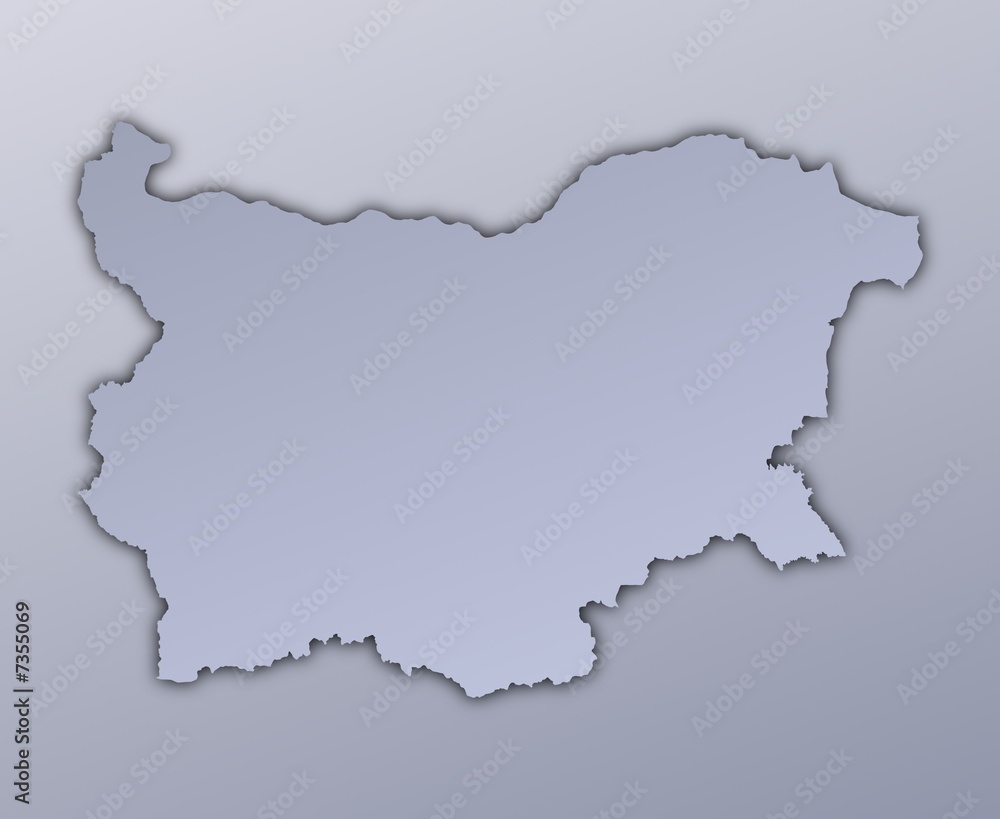 Bulgaria map filled with metallic gradient