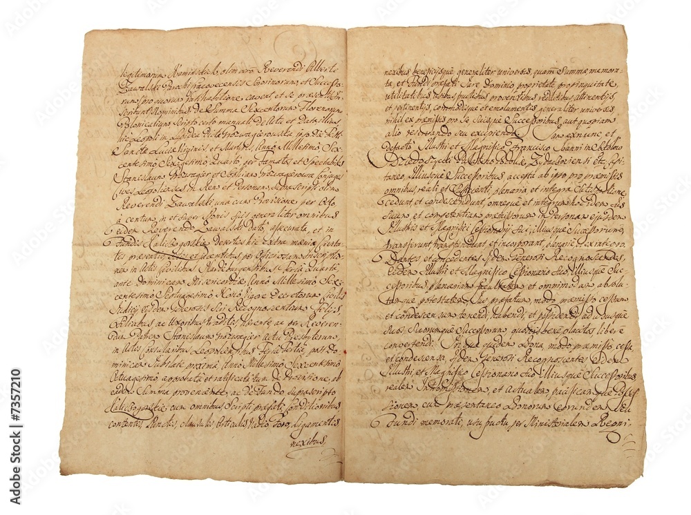 Fototapeta premium Old antique manuscript.