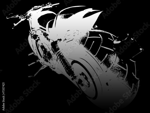 Harley on the road - motorbike black and silver #7357421