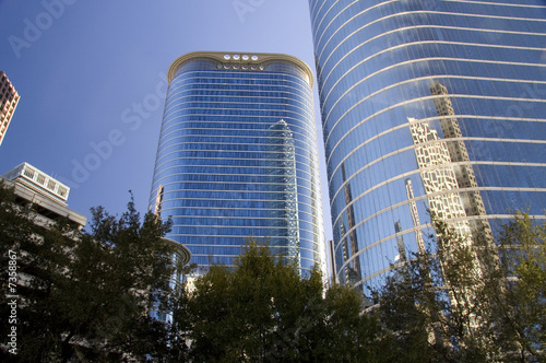 blue buildings