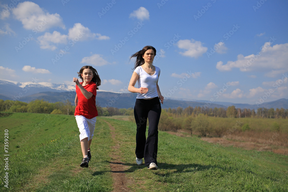 Girls running