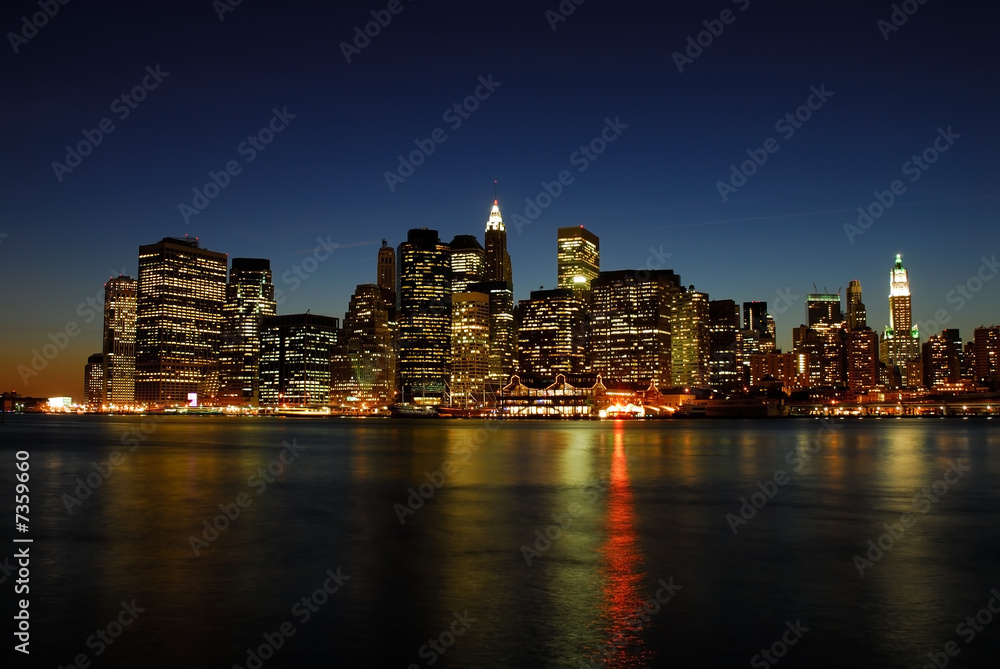 Manhattan skyline at Night
