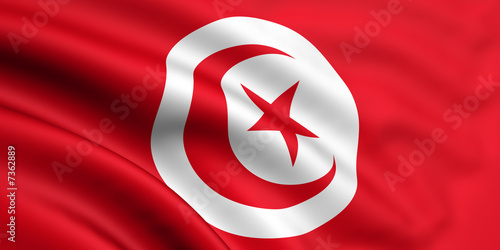 Flag Of Tunisia photo